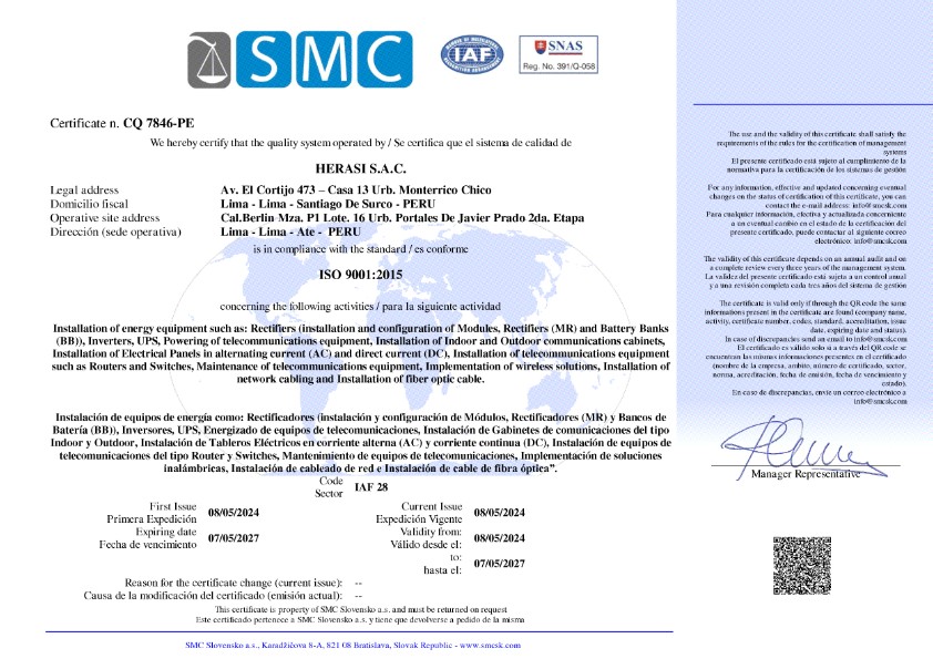 Certificación ISO